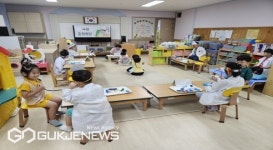 이산초병설유치원, 유치원 종합병원놀이 실시