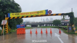 [속보]대전 유등교 침하로 버드내아파트~도마네거리 방향 통행 제한