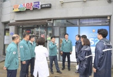 나영민 의장, 집중호우 피해 현장 점검