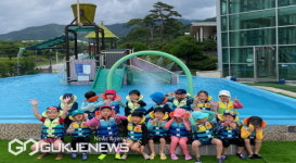 [포토] 영주중앙초등학교병설유치원, 시원한 물놀이 체험