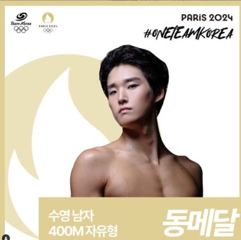 [2024 파리올림픽] 김우민, 자유형 400ｍ 銅...경기일정은?