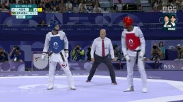 [속보] 태권도 서건우, 남자 80kg급 준결승 진출