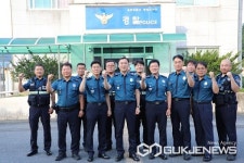 김학관 충북경찰청장, 옥천서 중앙지구대 방문