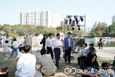 [포토]신상진 성남시장, 2024 성남 페스티벌 탄천 행사장 안전 점검