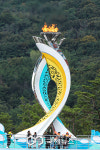 [GJ포토] 육상 경기 첫날 김해종합운동장을 밝히는 성화(105회 전국체전)
