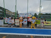 평창중학교 또래상담자들, 둘(2)이 서로 사(4)과하고 화해하는 애플데이 행사 운영