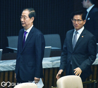 시정연설 마친 한덕수 총리