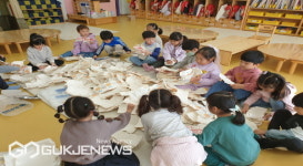 영주가흥초병설유치원, 우유팩을 모아서 화장지로 바꿔요!