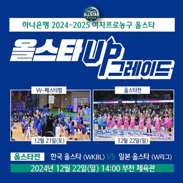 올스타 UP그레이드 슬로건으로 확정된 WKBL 올스타 페스티벌, 한국과 일본 여자농구 스타들 총출동!