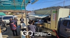 춘양면 서흥건설 엄춘석 대표, 짜장면 무료급식 나눔행사