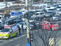 전주시 덕진구 안덕원로 교차로에서 교통사고 발생...교통 정체
