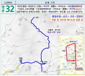 남양주시 수동면 비금리~서울 청량리 구간, 땡큐 32번으로 전환