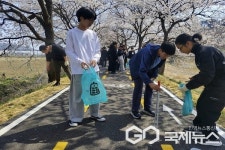 보은중학교, 보청천서 환경정화활동 전개
