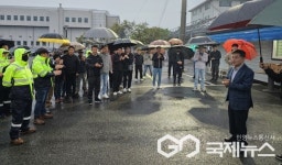 정성주 김제시장, 새벽 현장 환경미화원·운전직 아름다운 동행 노고 치하