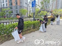 청주 용아중학교 환경 동아리, 플로깅 활동 진행