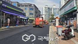 영주시, 두바이모텔~번개시장 구간 아스콘 절삭덧씌우기 포장공사 실시