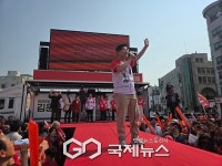 [GJ포토] 김문수 국민의힘 대선후보 기업 대통령이 될것