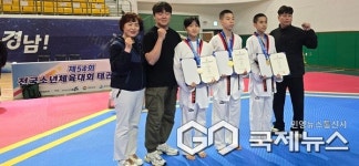청주 서원중학교, 54회 전국소년체전 태권도 금메달 2개 획득