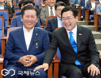 대화하는 정청래-박찬대
