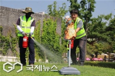 부산시민공원서 부전119안전센터와 합동 소방훈련 시행