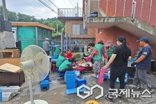 옥천군, 청산 한곡경로당 화재 복구 나서