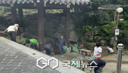 오전약수관광지, 여름철 관광객 맞이 구슬땀