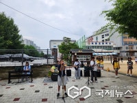 진천 옥동초등학교, 굿모닝 등굣길 버스킹 공연 열려