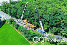 안성 대덕면 안성맞춤대로 크레인 전복 사고
