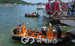 목포해경, 목포시 북항 1부두 해양오염 긴급방제