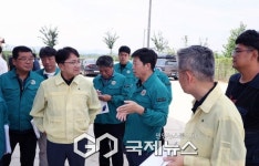 충남도, 행정안전부와 함께 아산 와천 침수 피해 현장 찾아 점검