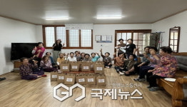 선지회봉사단 이산면 찾아 사랑의 보리빵 전달
