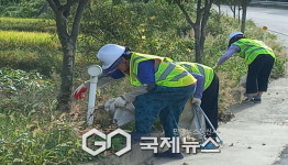 평은면, 지곡2리주민 주요도로변 추석맞이 환경정비