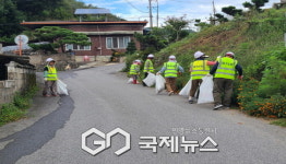 평은면, 지곡1리주민 주요도로변 추석맞이 환경정비