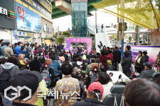 부산 사상구 신모라사거리 회전육교 + 휠체어 전용도로 준공식