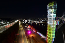 [국제포토] 빛의 거리로 탈바꿈한 계양역 계양대교