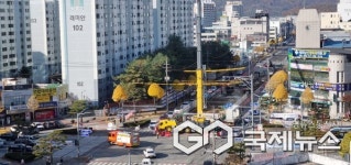 충주 임광사거리, 임시 회전교차로 운영