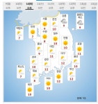 내일날씨, 화요일아침 영하권추위 서울날씨 9도