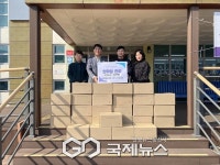 철원평화로타리클럽 드르니국수 드림스타트 금학사무소에 현무암 만두 27박스 후원