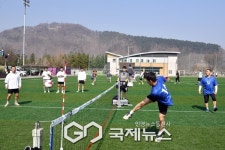 [포토] 제17회 화천군수기 족구대회가 28일 하남면 위라리에서 열렸다