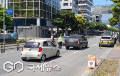 숙취운전도 음주운전…서귀포경찰서, 중앙로터리 집중 단속