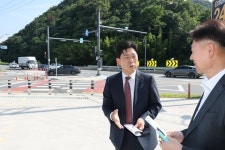 포항시, 과수원칼국수 삼거리 교통 실태 점검