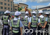 농어촌공사 충북본부, 폭염 대응 노·사합동 건설현장 안전점검 실시