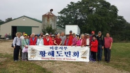 청명한 가을, 농장에서 즐거운 하루