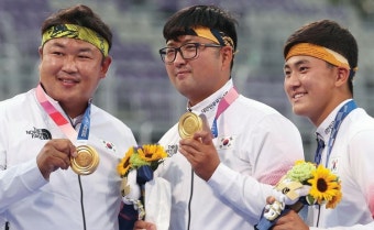 올림픽 양궁 남자 단체전 2연패