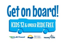 12세 이하, BC주 대중교통 무료 이용