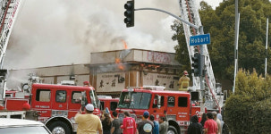 동일장 건물 전소…또 홈리스 방화 추정