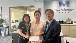 뉴밀레니엄은행, 리즈마재단에 장학금 전달
