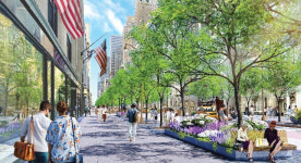 맨해튼 5애비뉴 보행자 중심 대로 건설에 4억불 투입