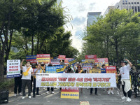현대사료 주주연대, 거래소 앞 첫 집회… 생존권 보장하라