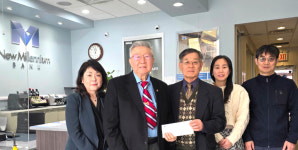 뉴밀레니엄은행, 뉴욕한인상록회에 후원금 전달